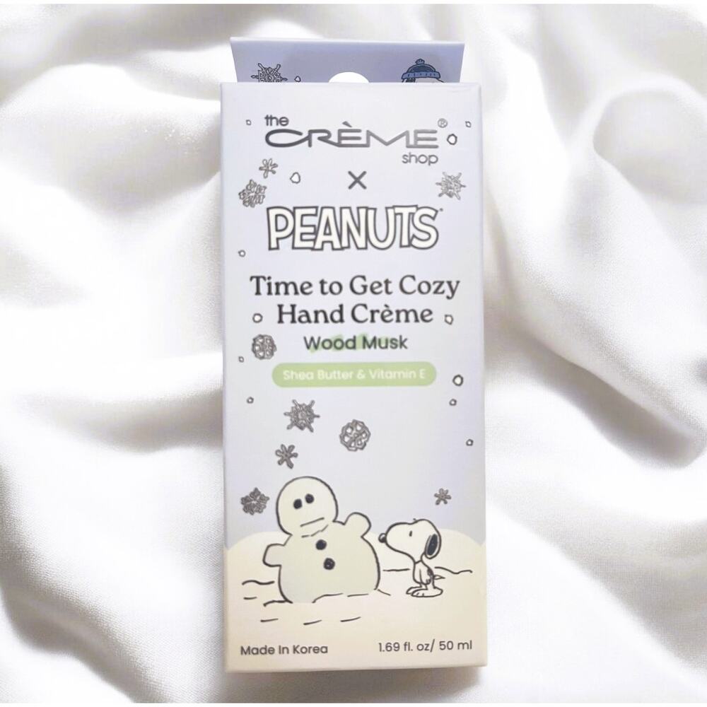 Creme Shop X Peanuts "Time to Get Cozy" Hand Creme, Wood Musk Scent-NEW